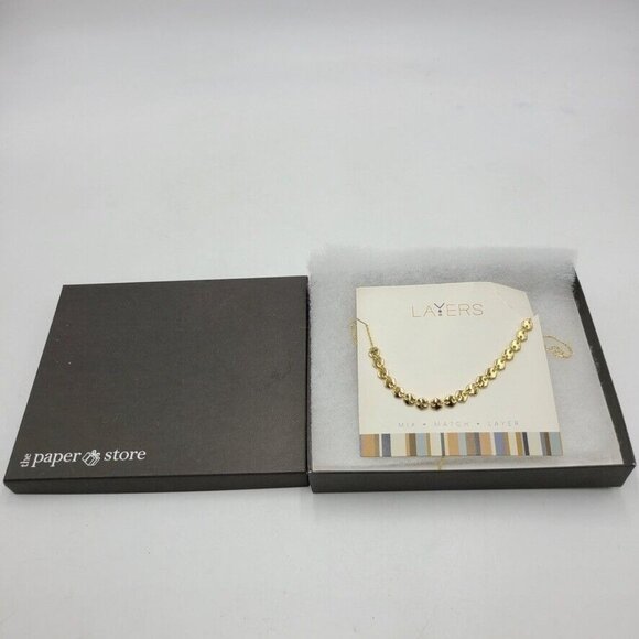 Layers Gold Necklace Drawstring Adjuster Slides LAY-97G 13" to 34" New - Picture 2 of 5